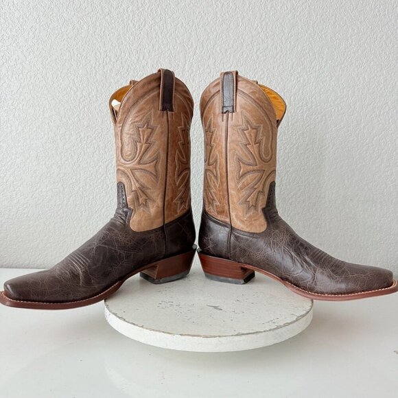 NEW Rod Patrick Mens Cowboy Boots 14.5AAA Antique Mocha Bison Brown Western - Picture 7 of 11